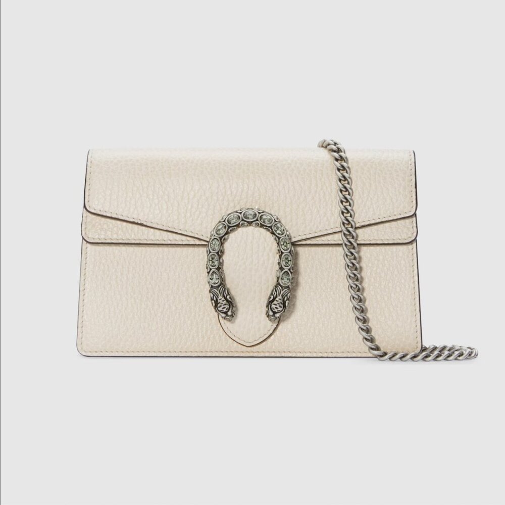 Authentic Gucci Dionysus mini bag in White Leather - Used Twice